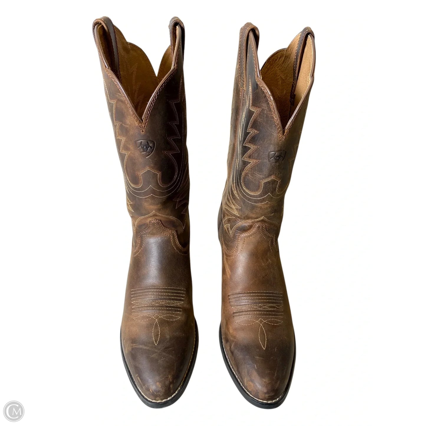 Boots Leather By Ariat In Brown, Size: 11