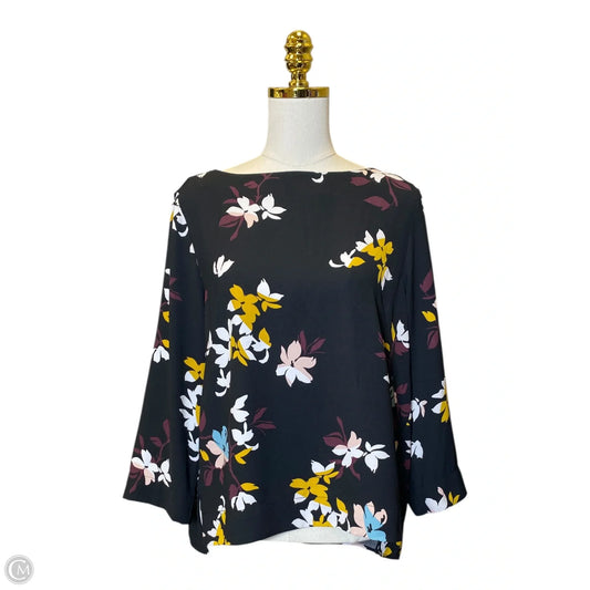 Blouse 3/4 Sleeve By Halogen In Multi-colored, Size: Xl