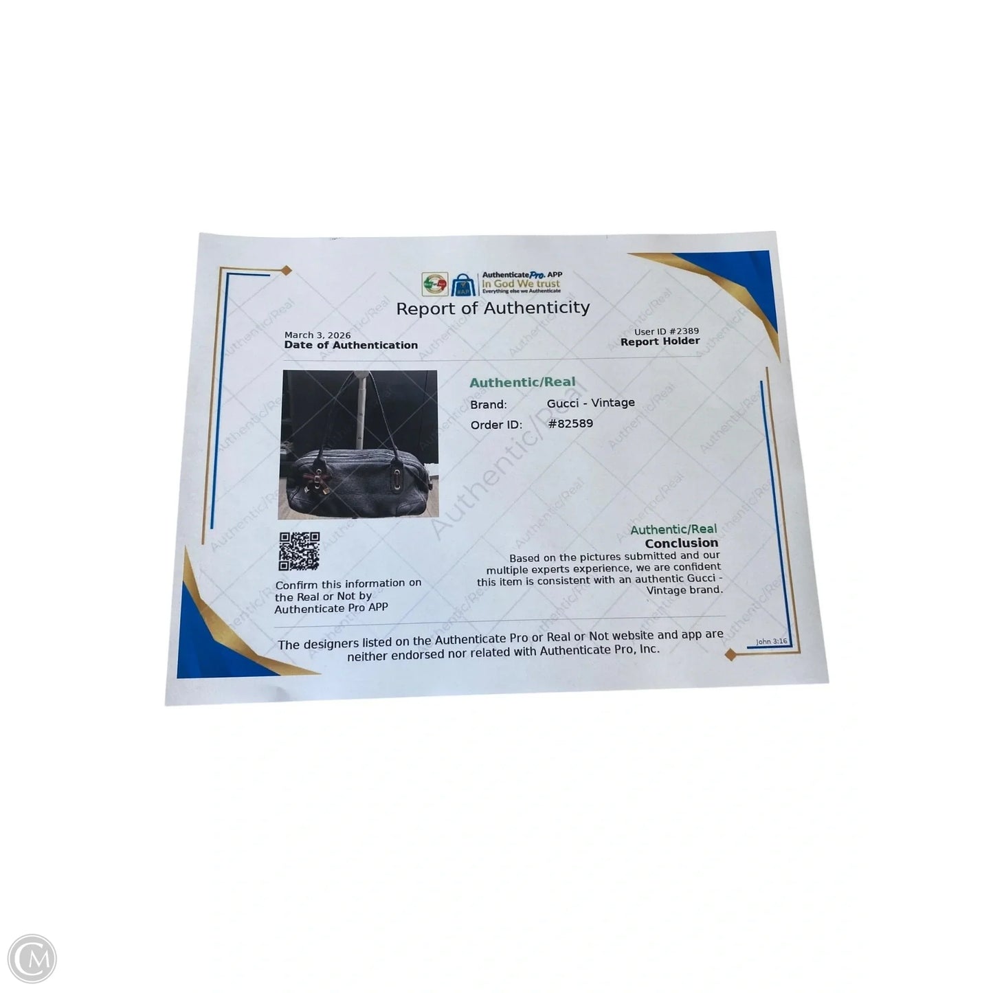 Handbag Luxury Designer By Gucci, Size: Large