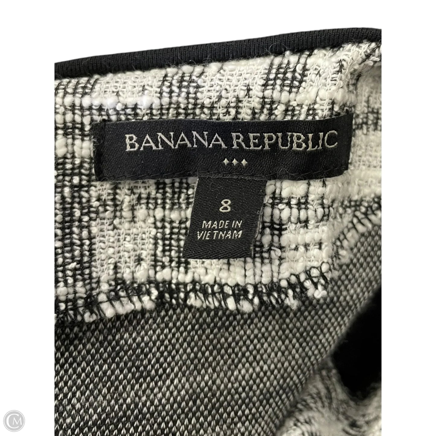 Dress Casual Midi By Banana Republic In Black & White, Size: M