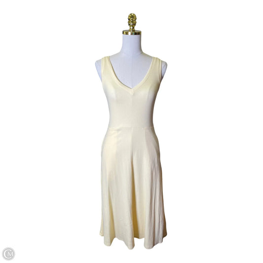 Dress Casual Midi By A New Day In Yellow, Size: Xs