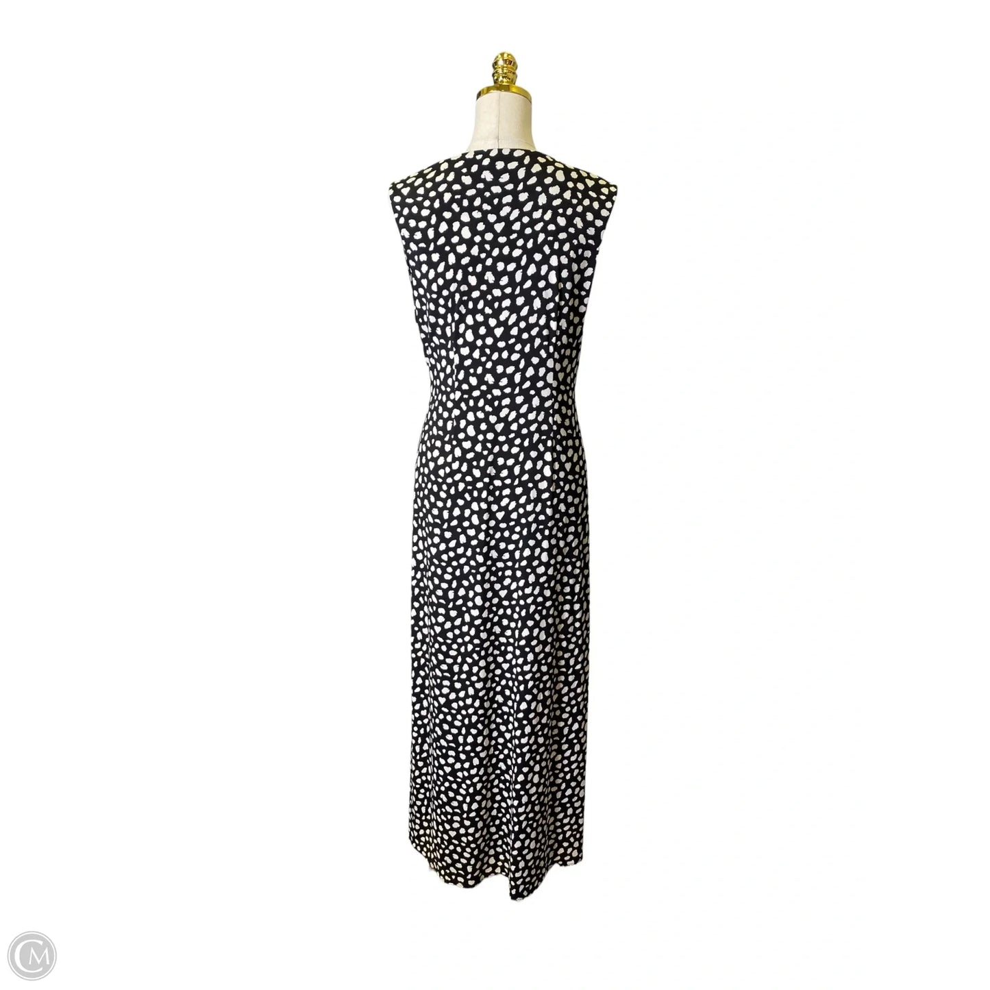 Dress Casual Maxi By Tommy Bahama In Black & Cream, Size: L
