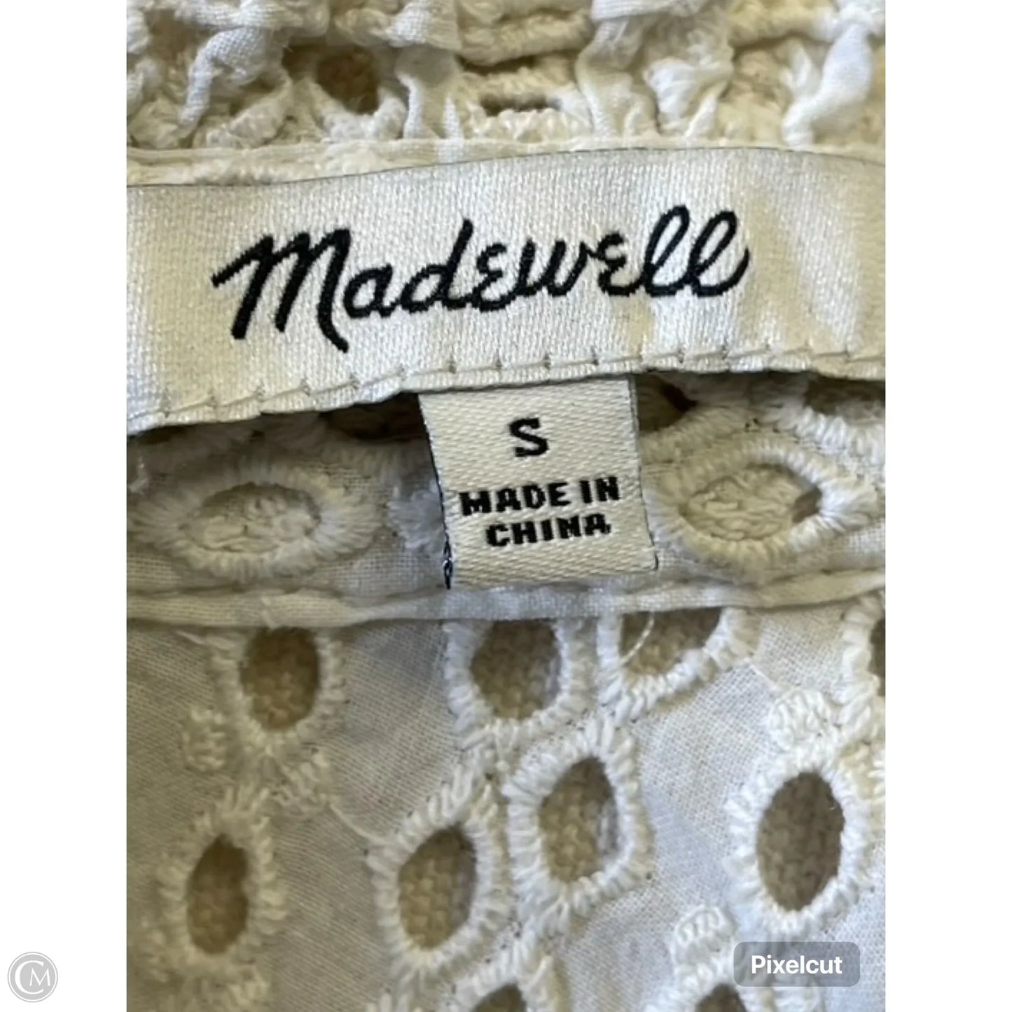 Top Long Sleeve By Madewell In White, Size: S