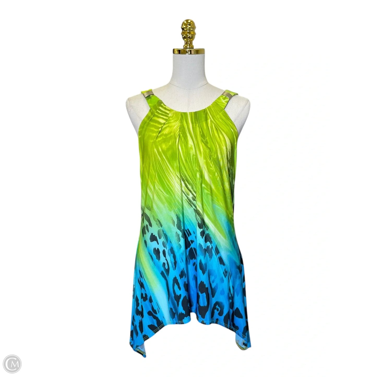 Top 2pc Sleeveless By Frank Lyman In Blue & Green, Size: L