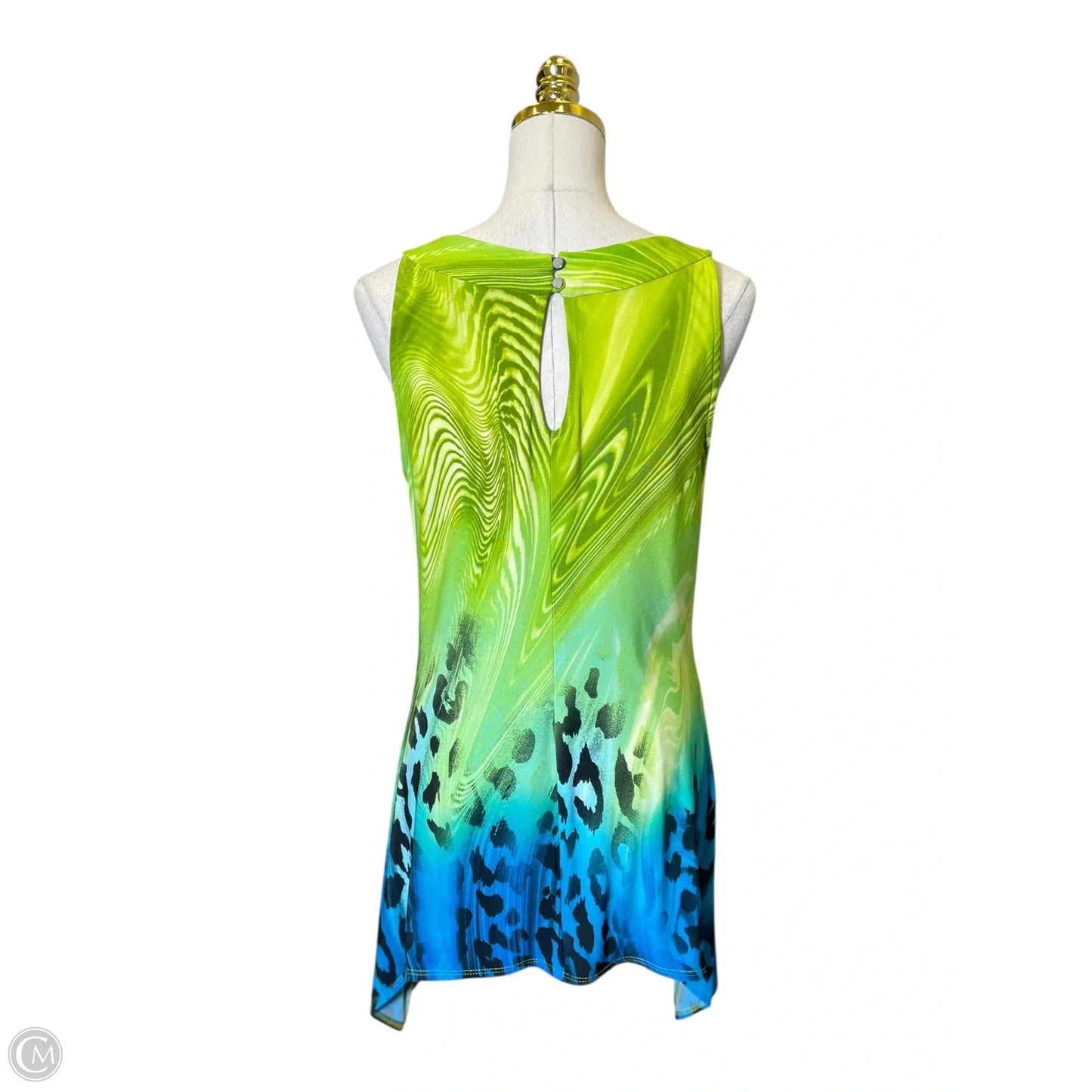 Top 2pc Sleeveless By Frank Lyman In Blue & Green, Size: L