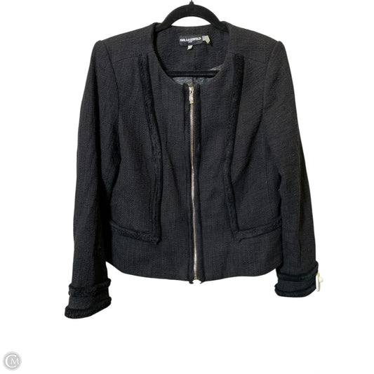 Jacket Designer By Karl Lagerfeld In Black, Size: 12
