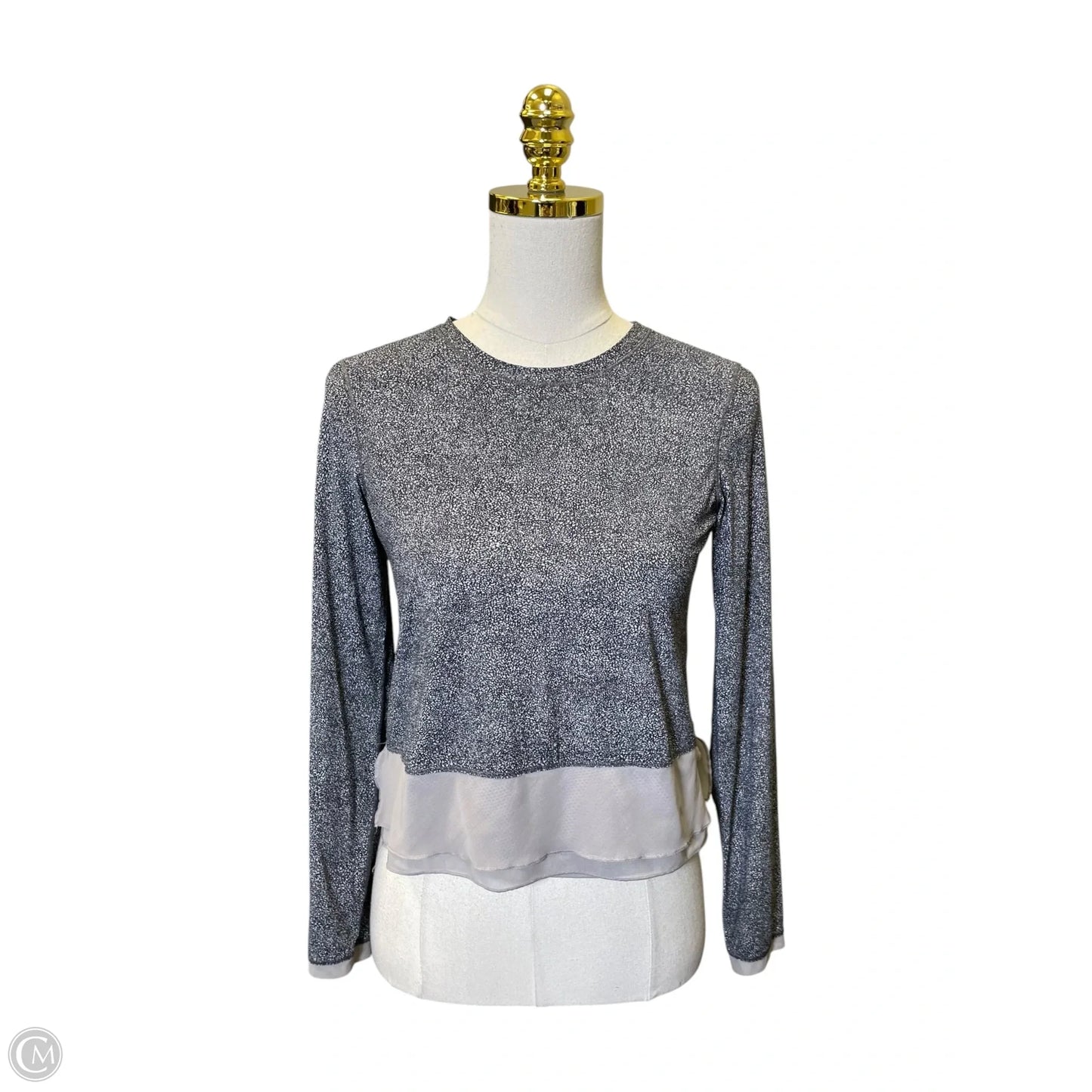 Athletic Top Long Sleeve Crewneck By Lululemon In Grey, Size: S