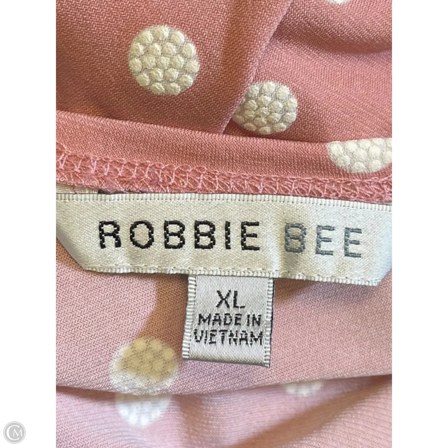 Dress Casual Midi By Robbie Bee In Pink & White, Size: Xl