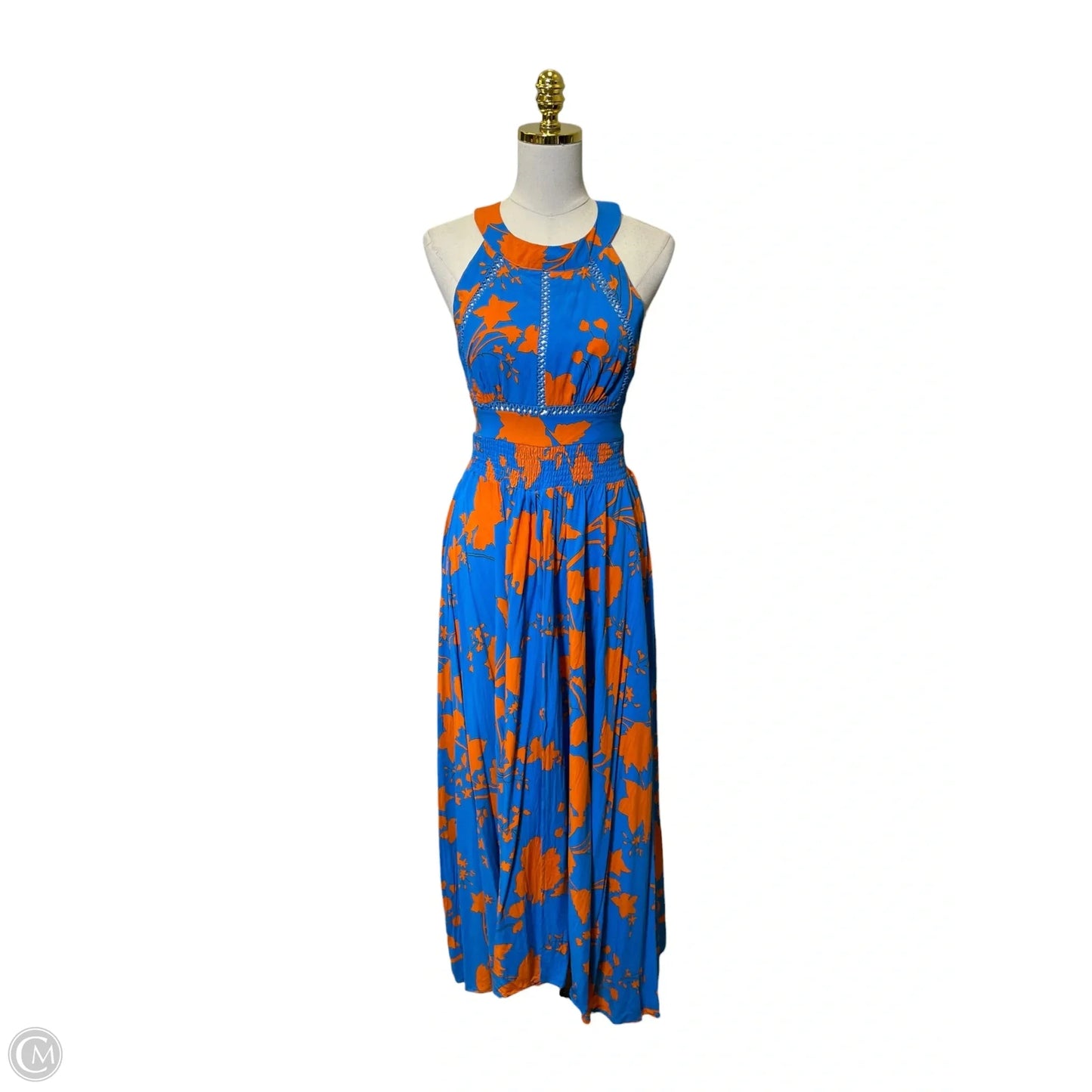 Dress Casual Maxi By Abel The Label In Blue & Orange, Size: L