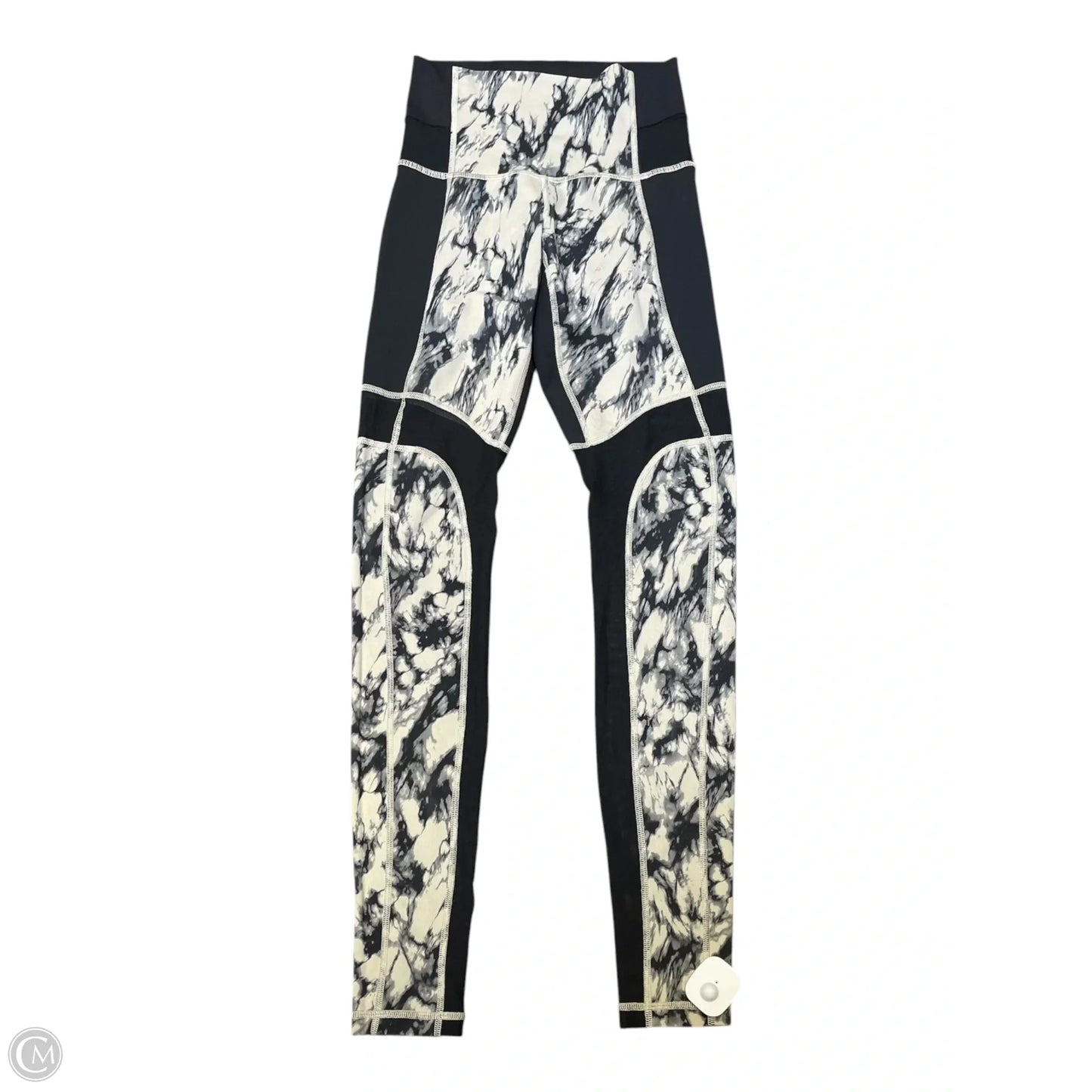 Athletic Leggings By Lululemon In Black & Cream, Size: 4
