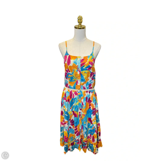 Dress Casual Midi By Clothes Mentor In Multi-colored, Size: Xl