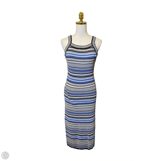 Dress Casual Midi By White House Black Market In Striped Pattern, Size: M