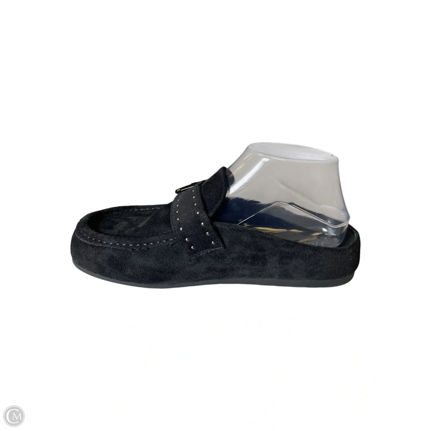 Shoes Flats By Clothes Mentor In Black & Silver, Size: 6