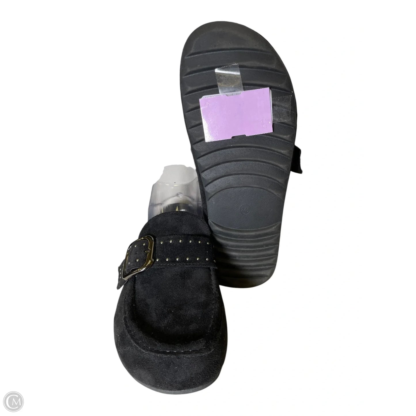 Shoes Flats By Clothes Mentor In Black & Silver, Size: 6