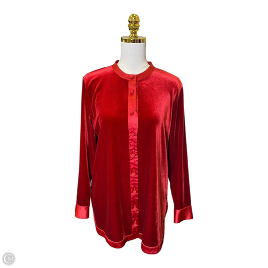 Top Long Sleeve By Soft Surroundings In Red, Size: L
