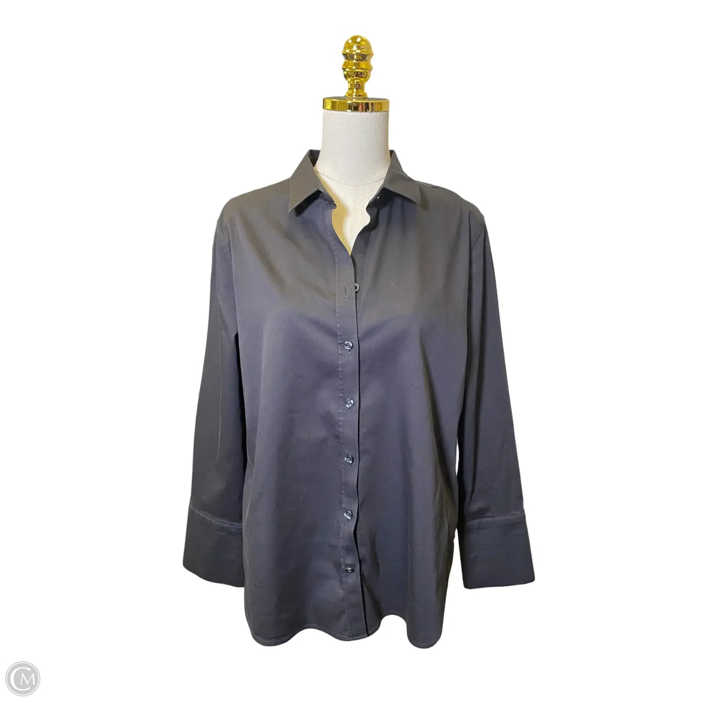 Top Long Sleeve By Chicos In Black, Size: L