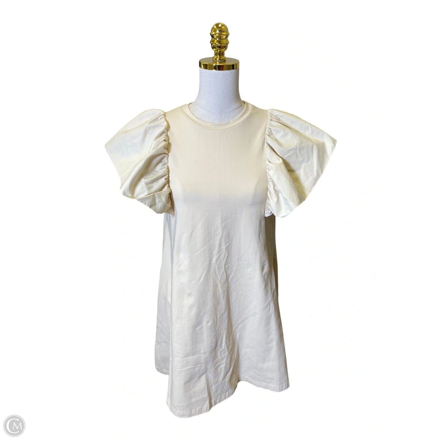 Dress Casual Midi By Tcec In Cream, Size: S