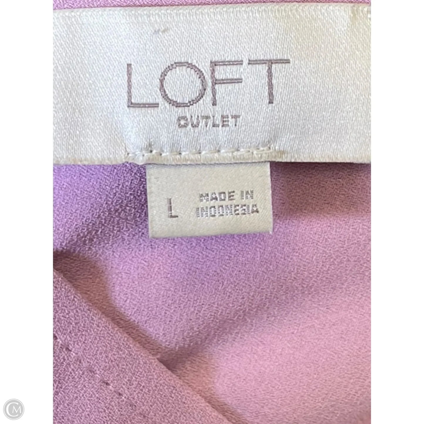 Top Long Sleeve By Loft In Purple, Size: L