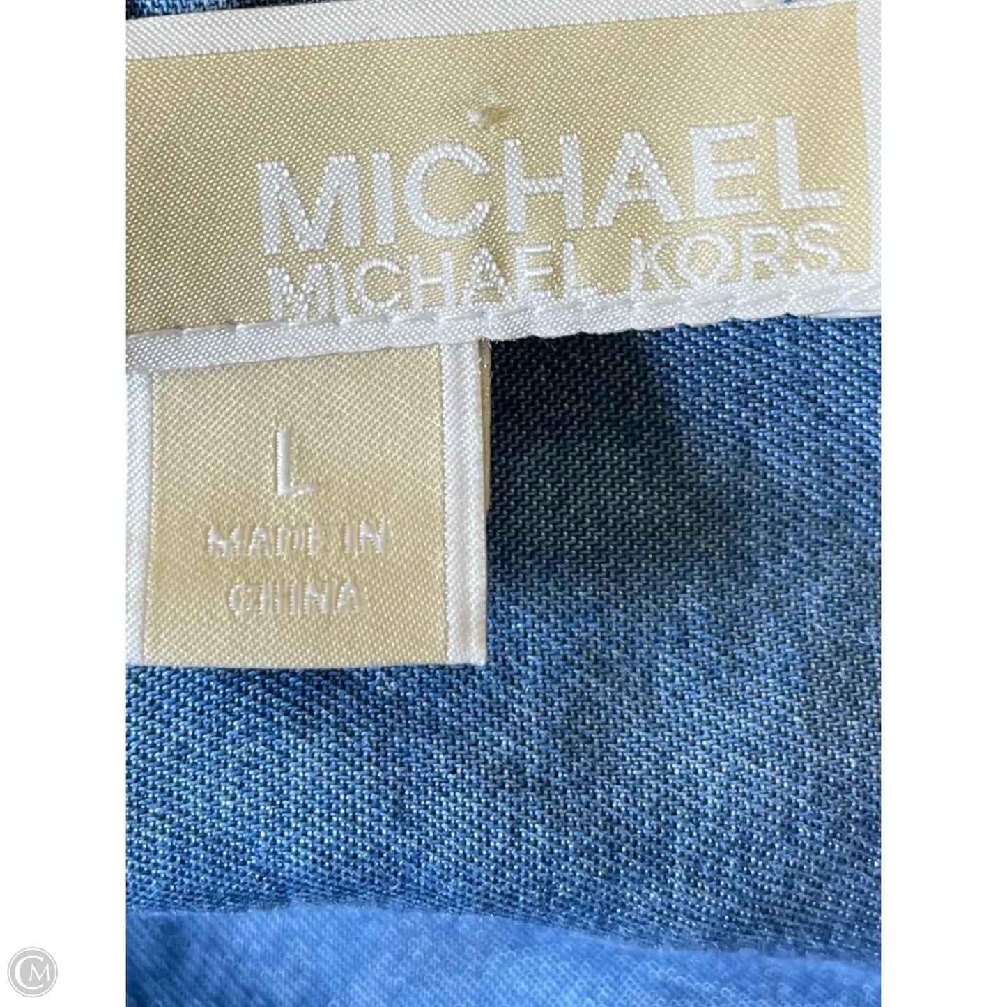 Top Long Sleeve By Michael By Michael Kors In Blue, Size: L