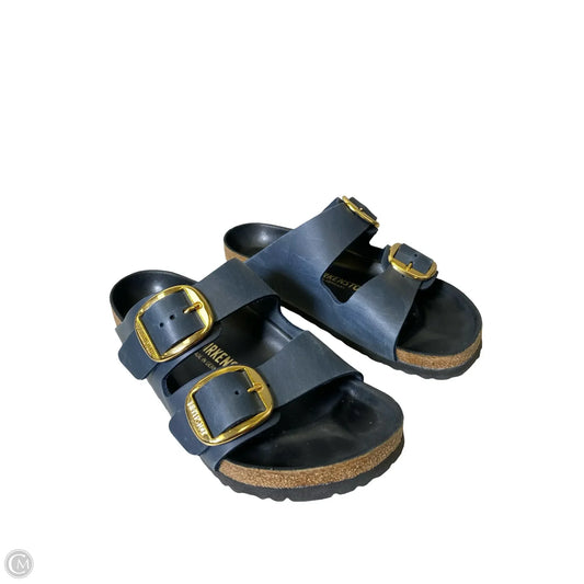 Sandals Flats By Birkenstock In Navy, Size: 8