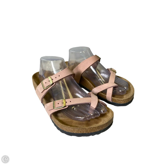 Sandals Flats By Birkenstock In Pink, Size: 8