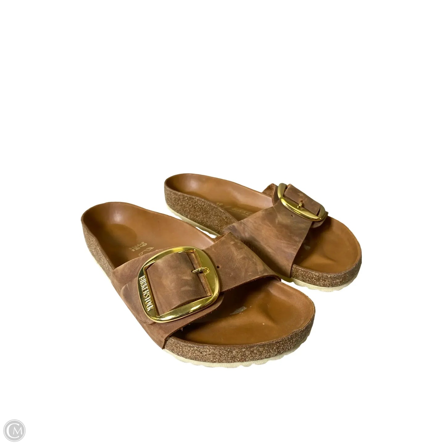 Sandals Flats By Birkenstock In Brown, Size: 8
