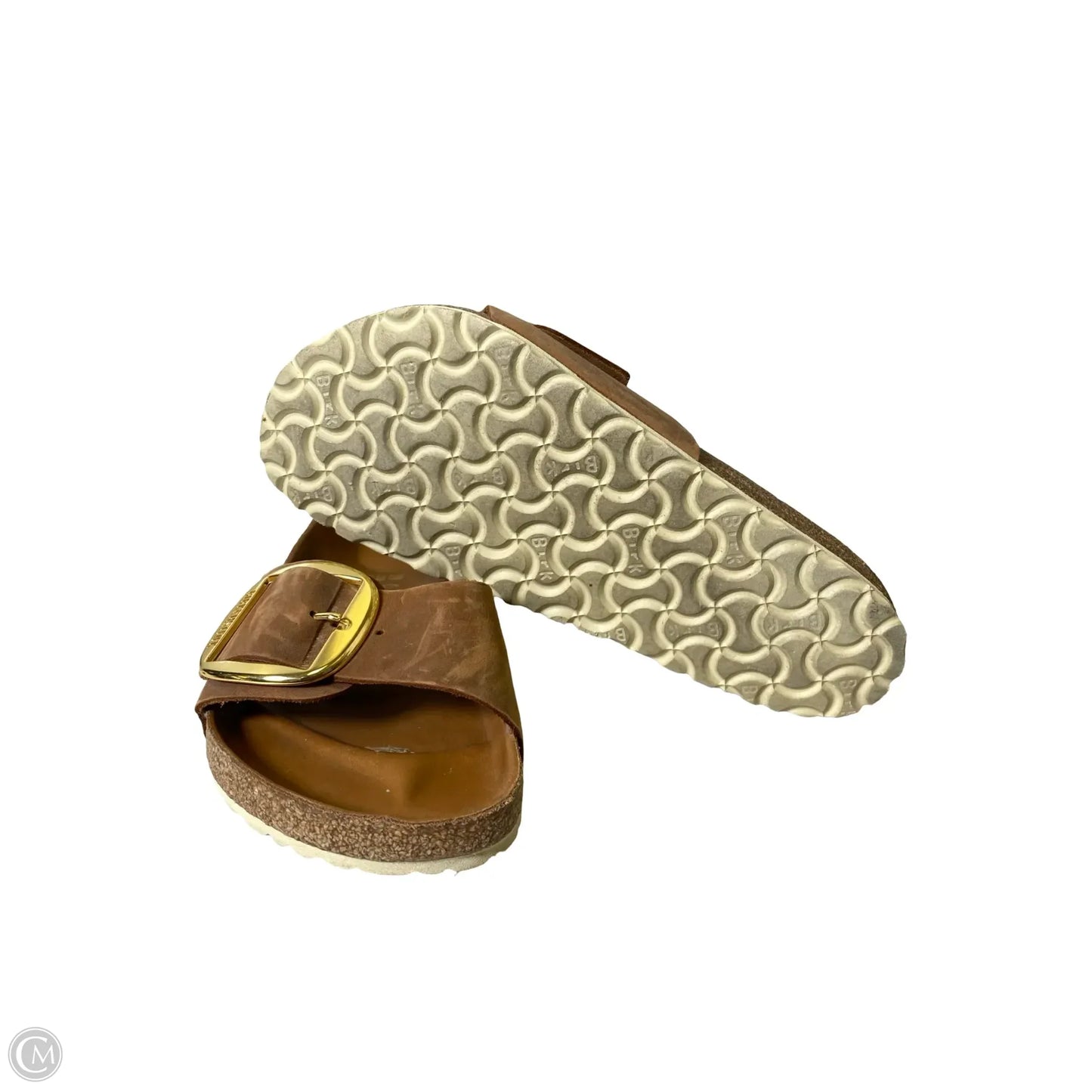 Sandals Flats By Birkenstock In Brown, Size: 8