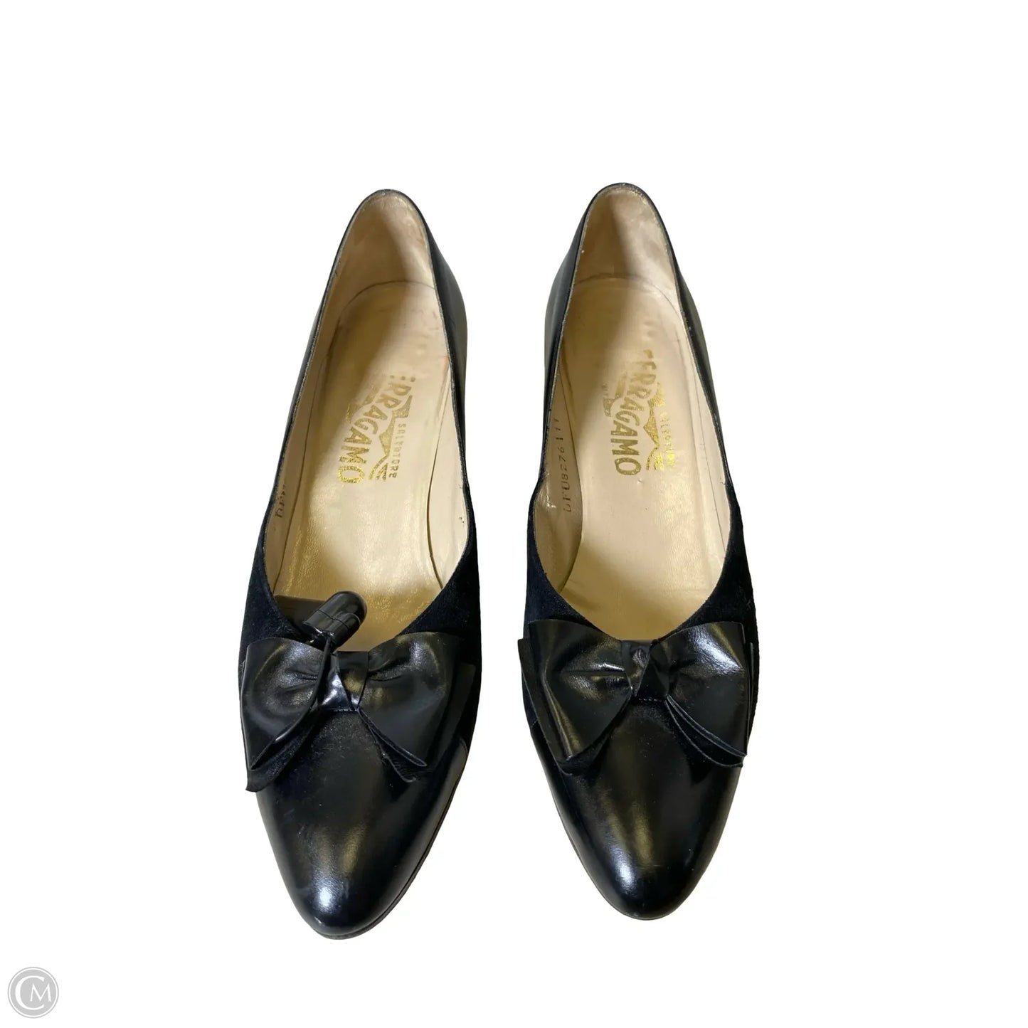 Shoes Luxury Designer By Ferragamo In Black, Size: 8