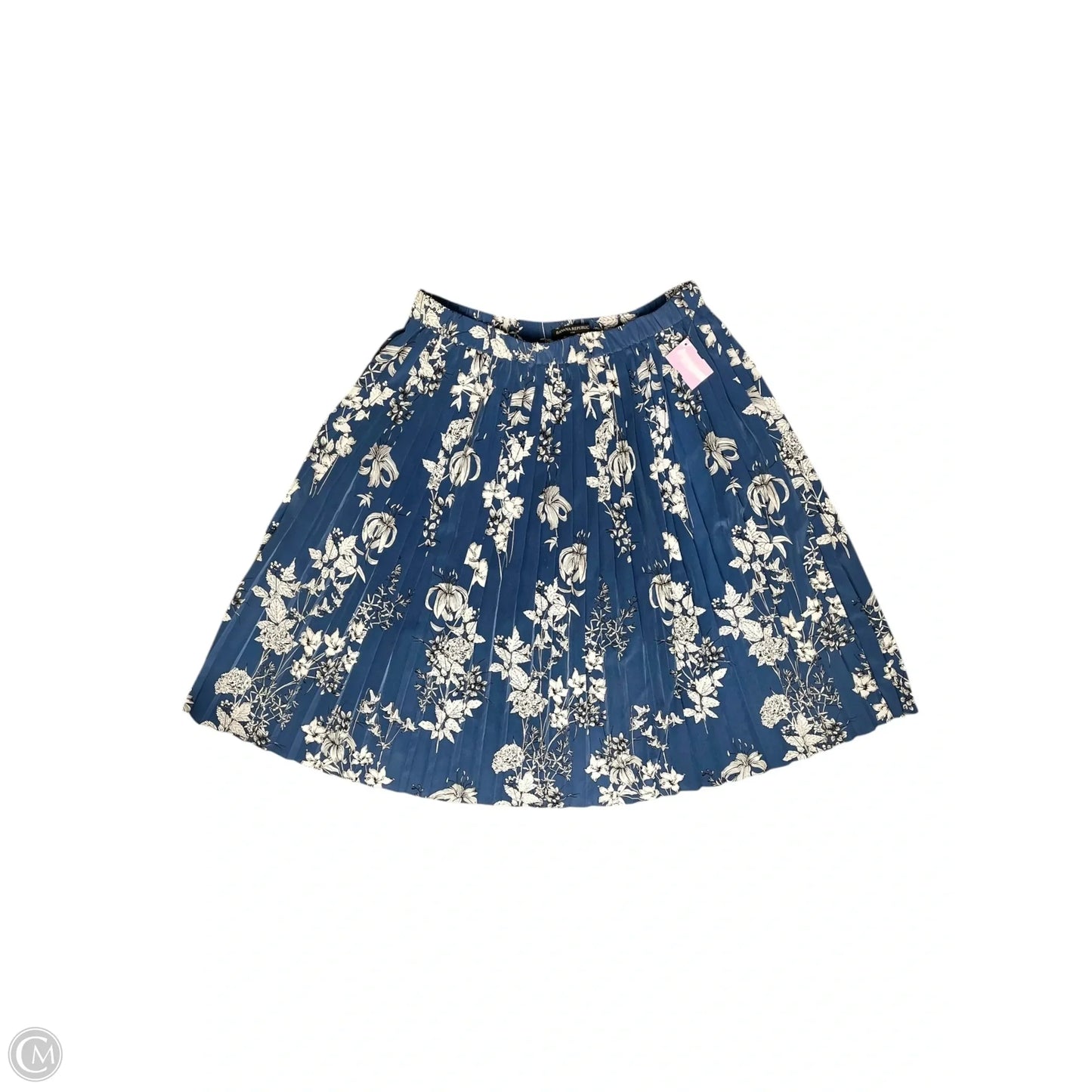 Skirt Maxi By Banana Republic In Blue & White, Size: M