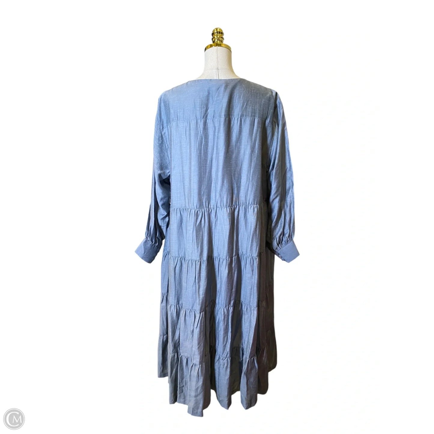 Dress Casual Maxi By Anthropologie In Grey, Size: 1x
