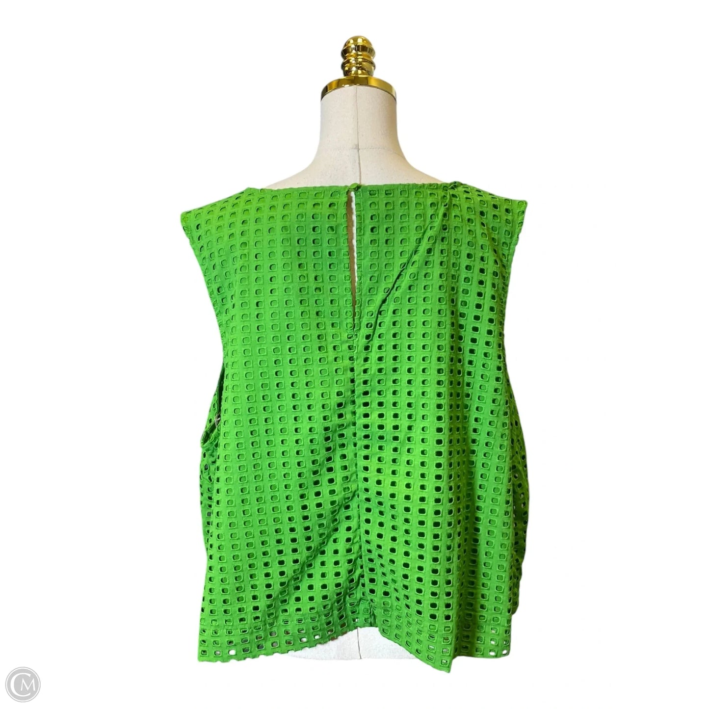 Top Sleeveless Designer By Kate Spade In Green, Size: 2x