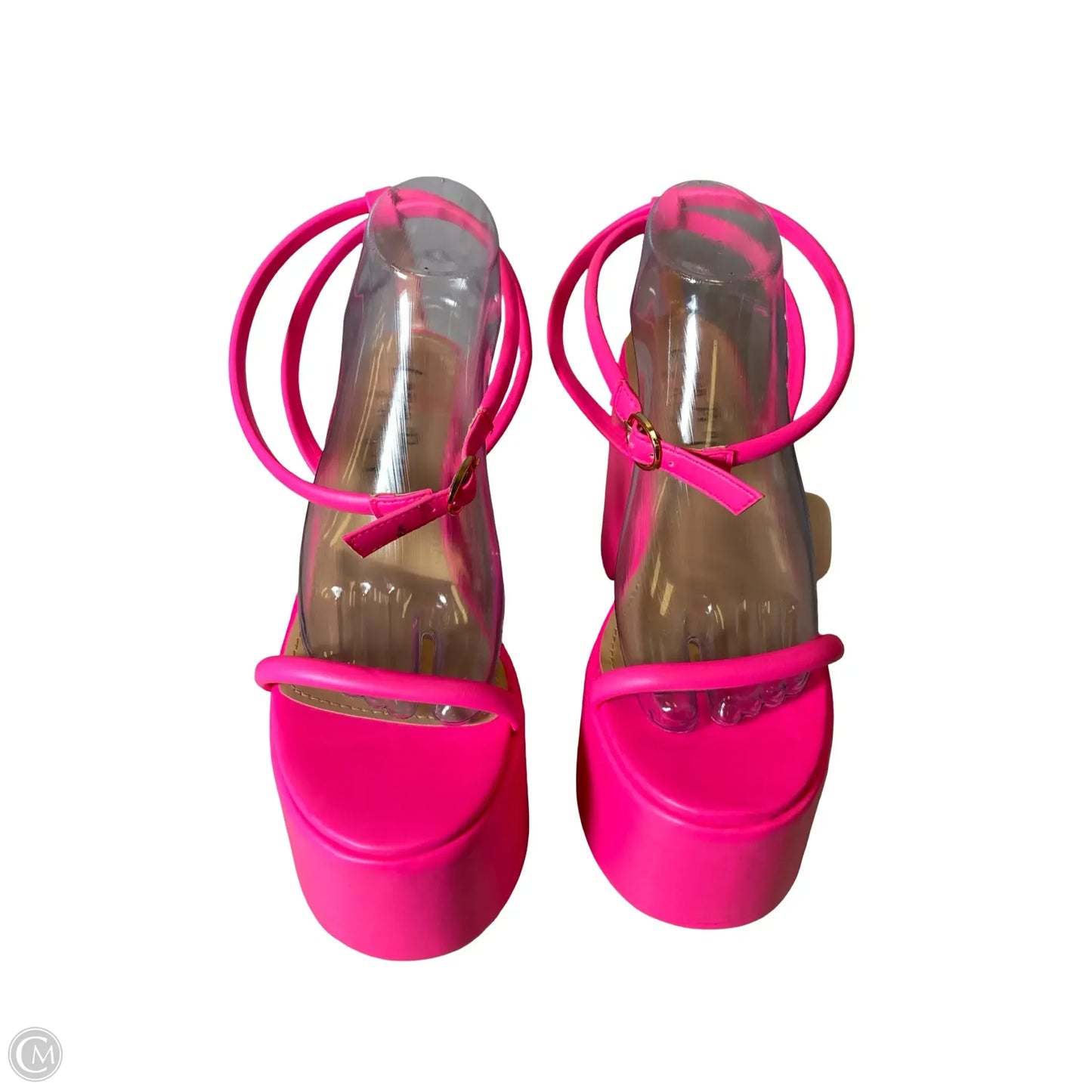 Shoes Heels Platform By Clothes Mentor In Pink, Size: 7.5