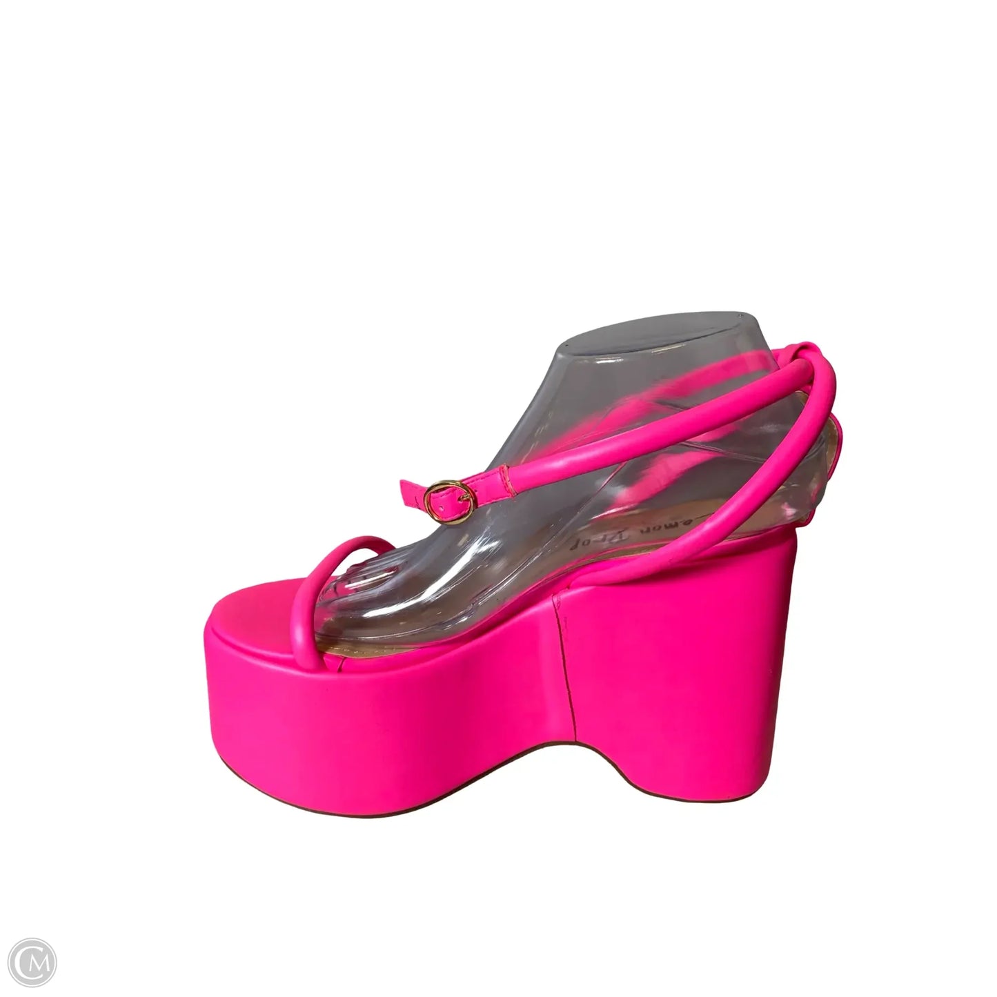 Shoes Heels Platform By Clothes Mentor In Pink, Size: 7.5