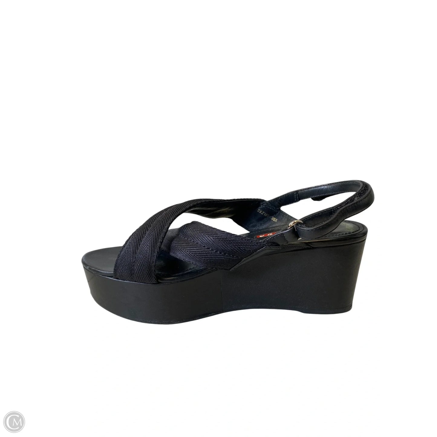 Shoes Luxury Designer By Prada In Black, Size: 8
