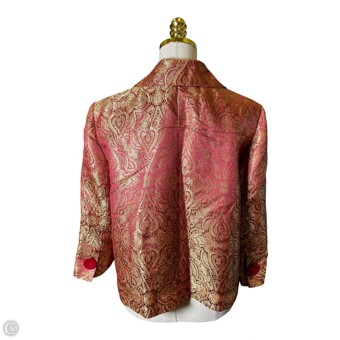 Blazer By Courtenay In Gold & Red, Size: L