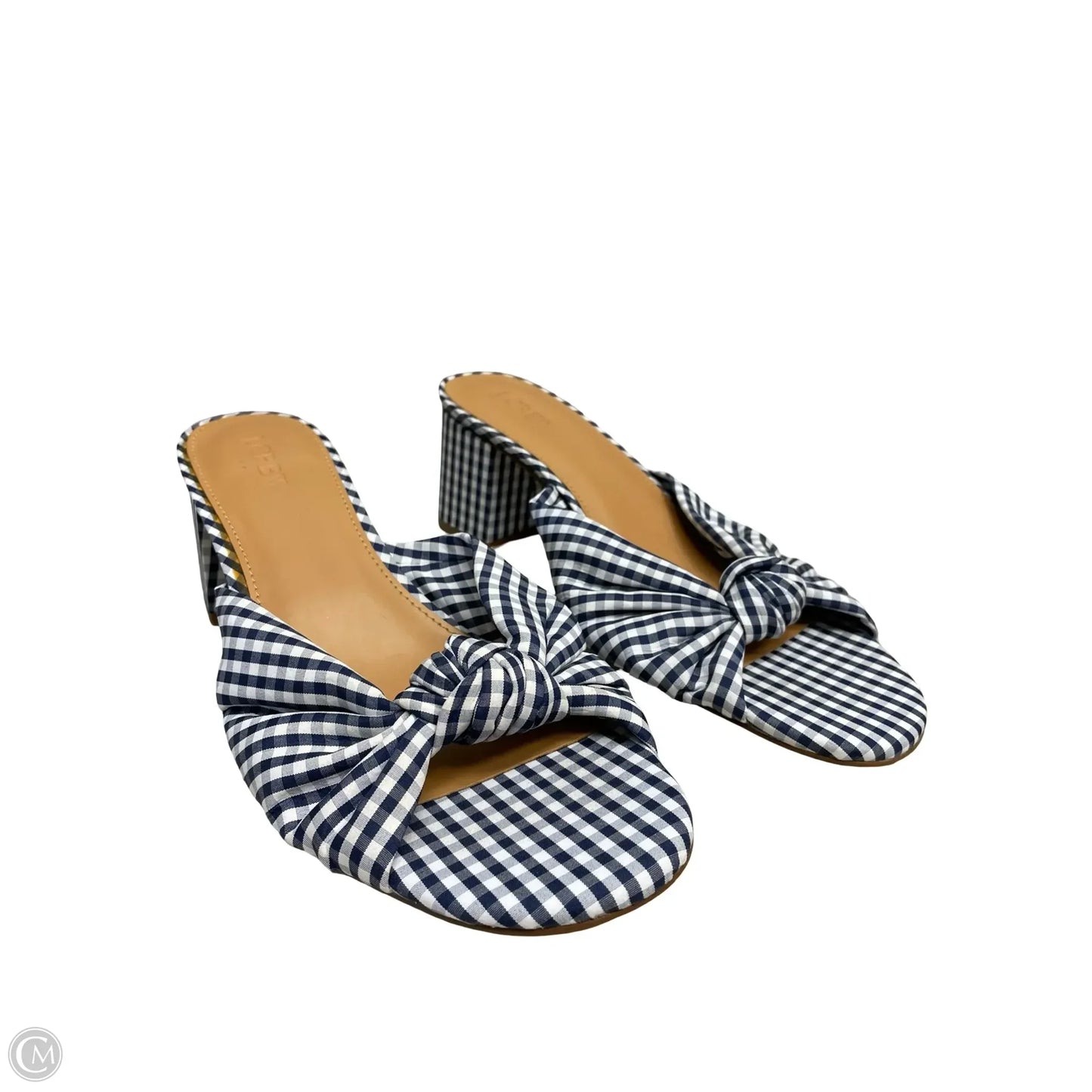 Shoes Heels Block By J. Crew In Blue & White, Size: 10