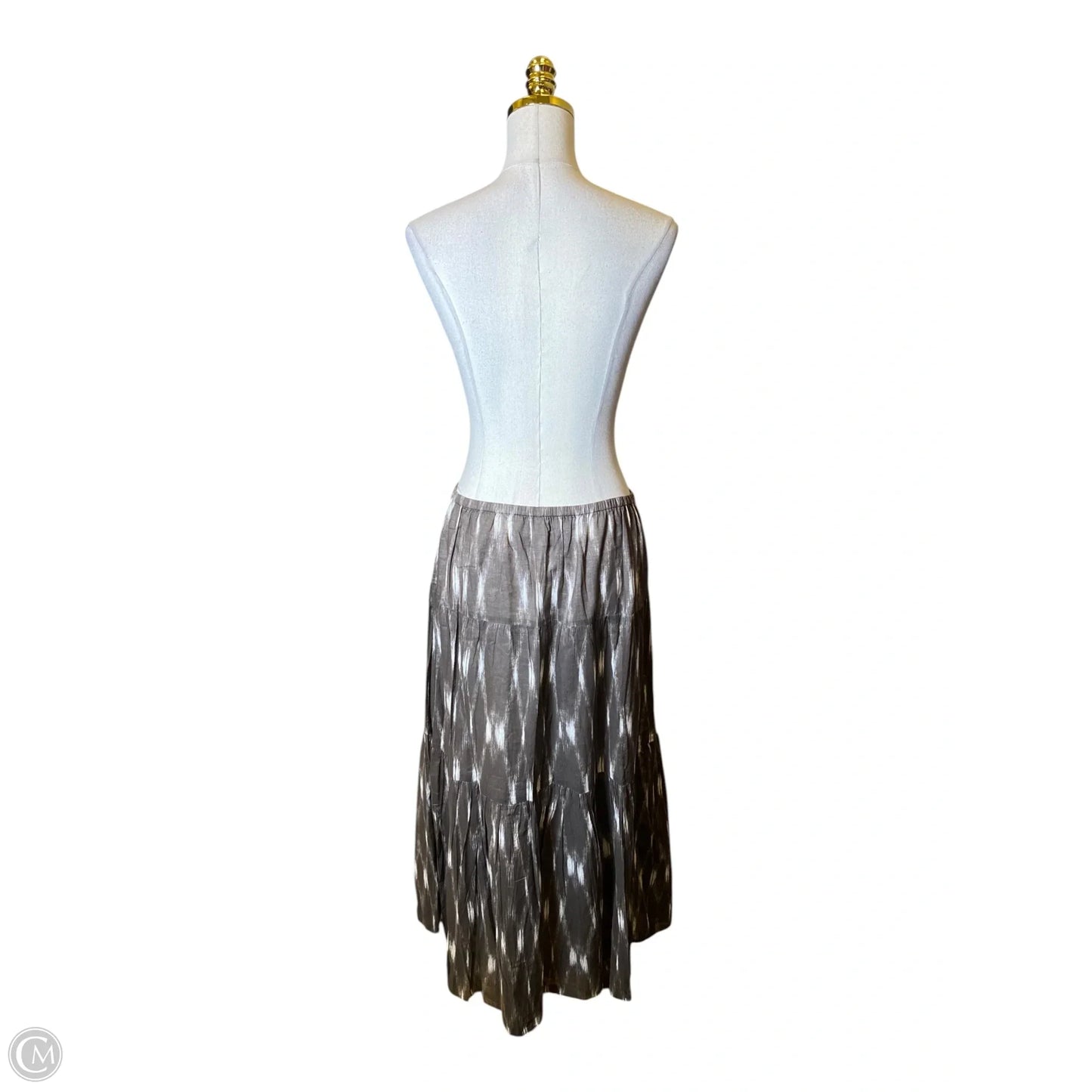 Skirt Maxi By Talbots In Brown & Cream, Size: M