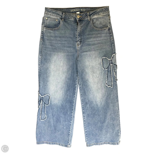 Jeans Wide Leg By Clothes Mentor In Blue Denim, Size: 16
