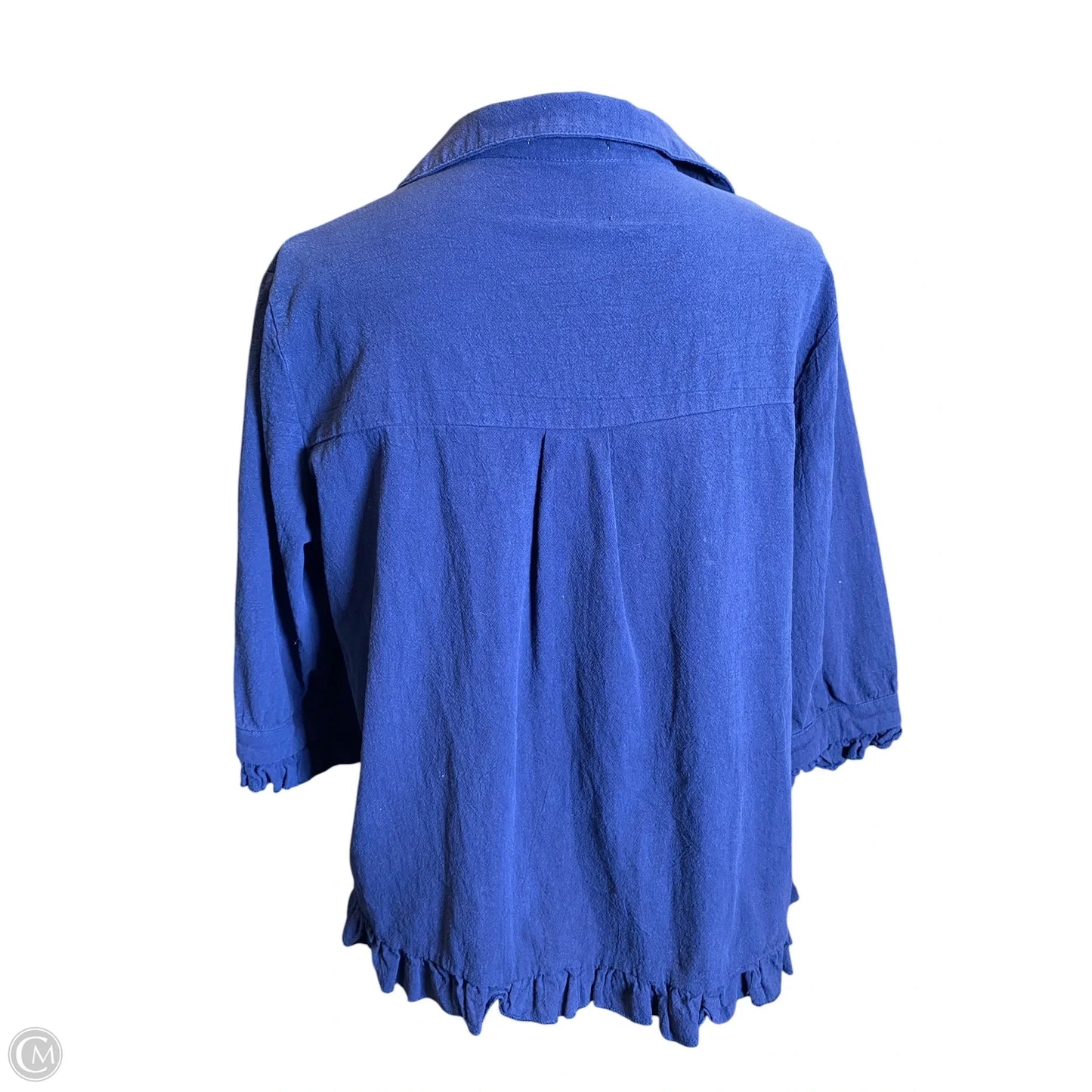 Top 3/4 Sleeve By Clothes Mentor In Blue, Size: Xl