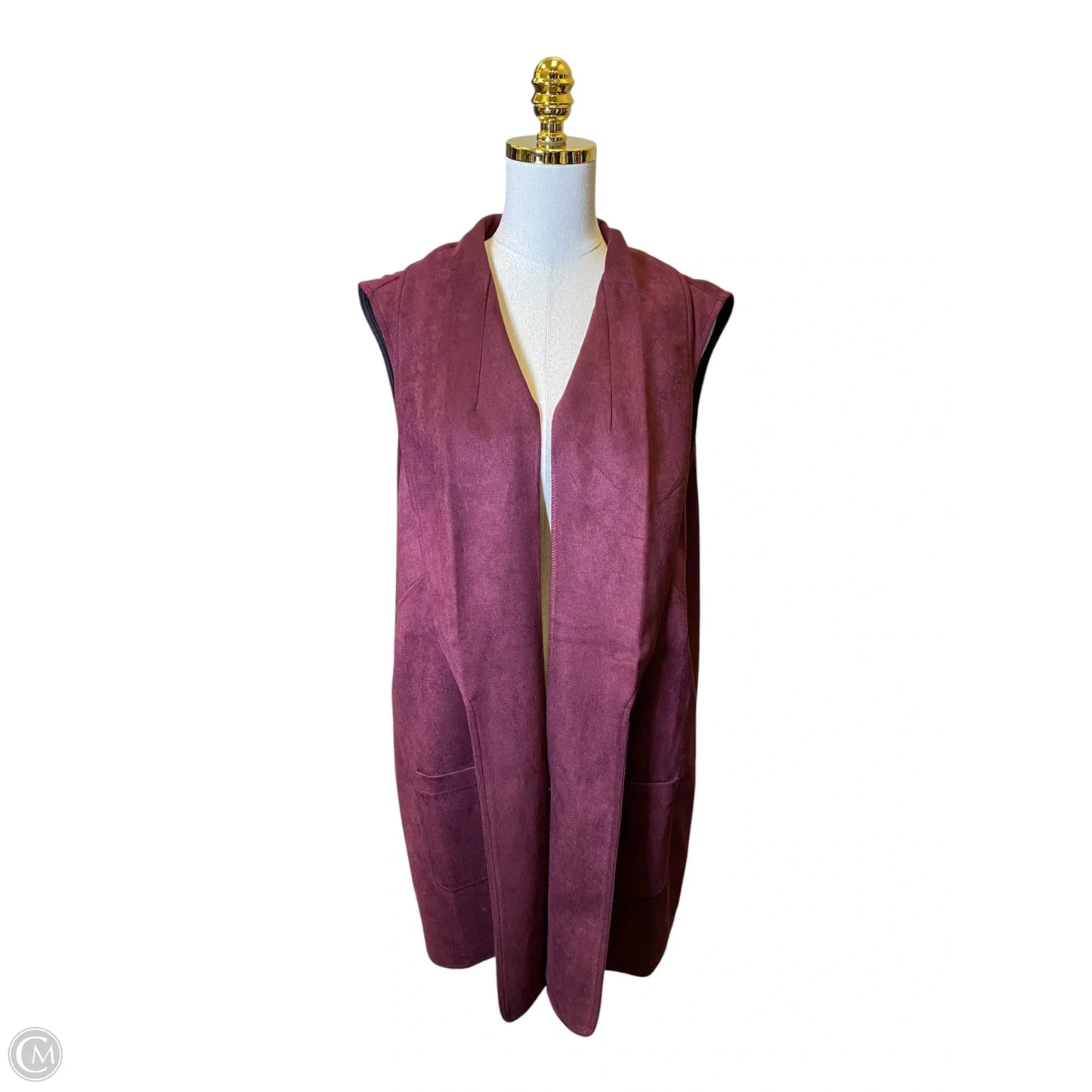 Vest Other By New York And Co In Maroon, Size: 3x