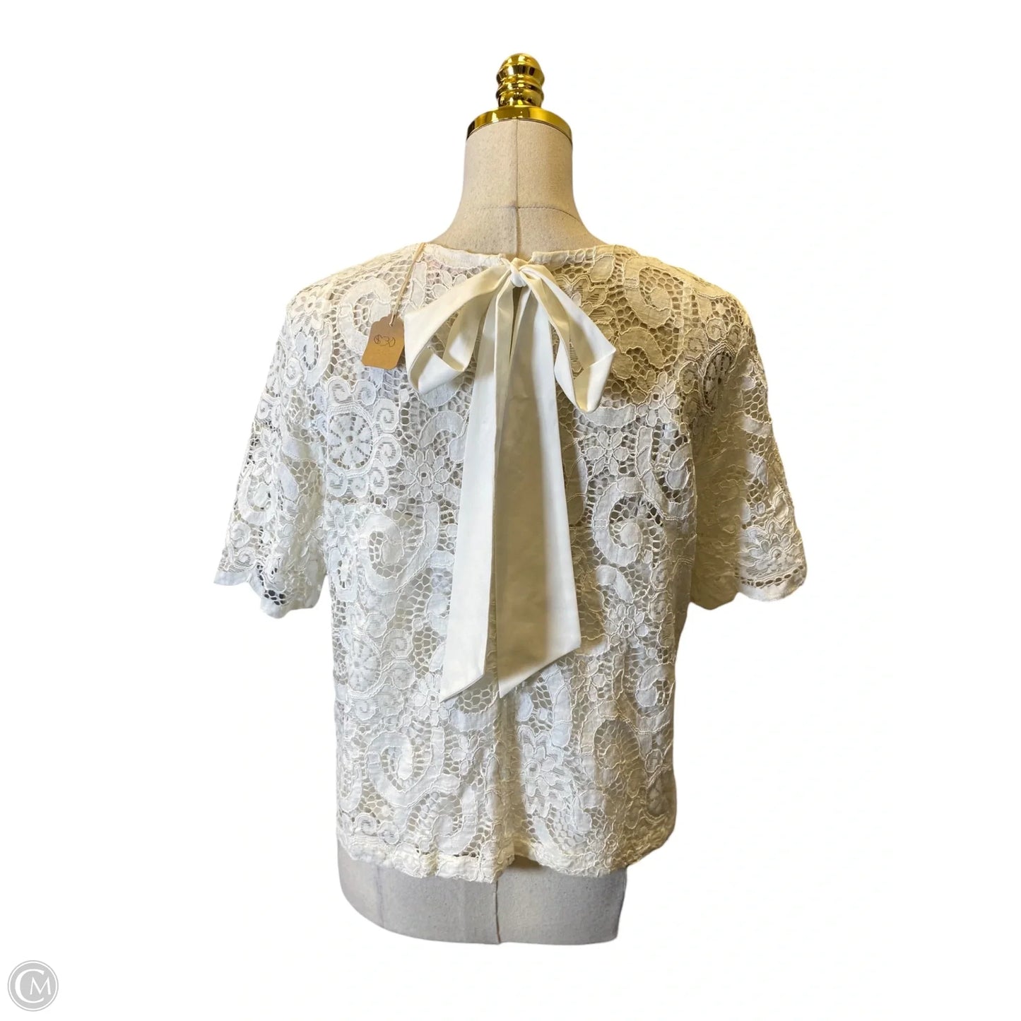 Top Short Sleeve By Nanette By Nanette Lepore In White, Size: L