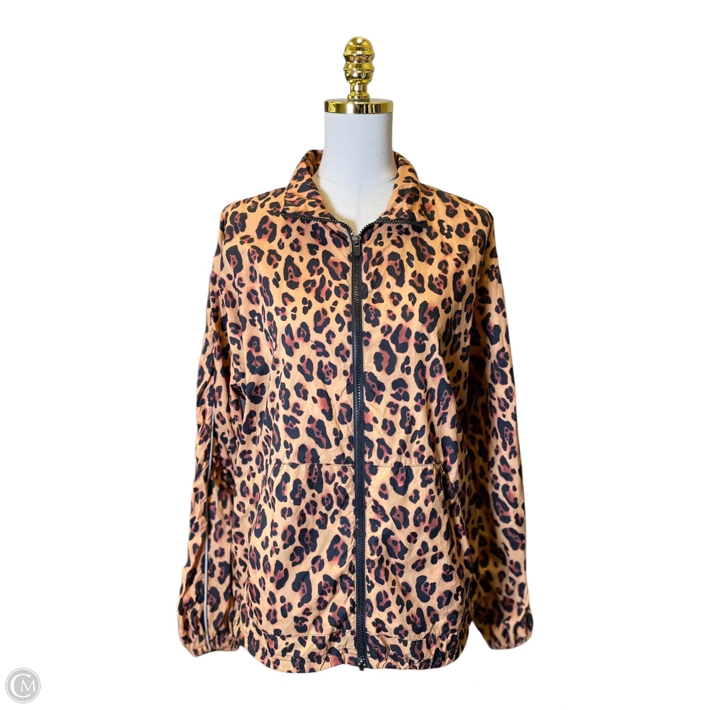 Athletic Jacket By Fabletics In Animal Print, Size: M