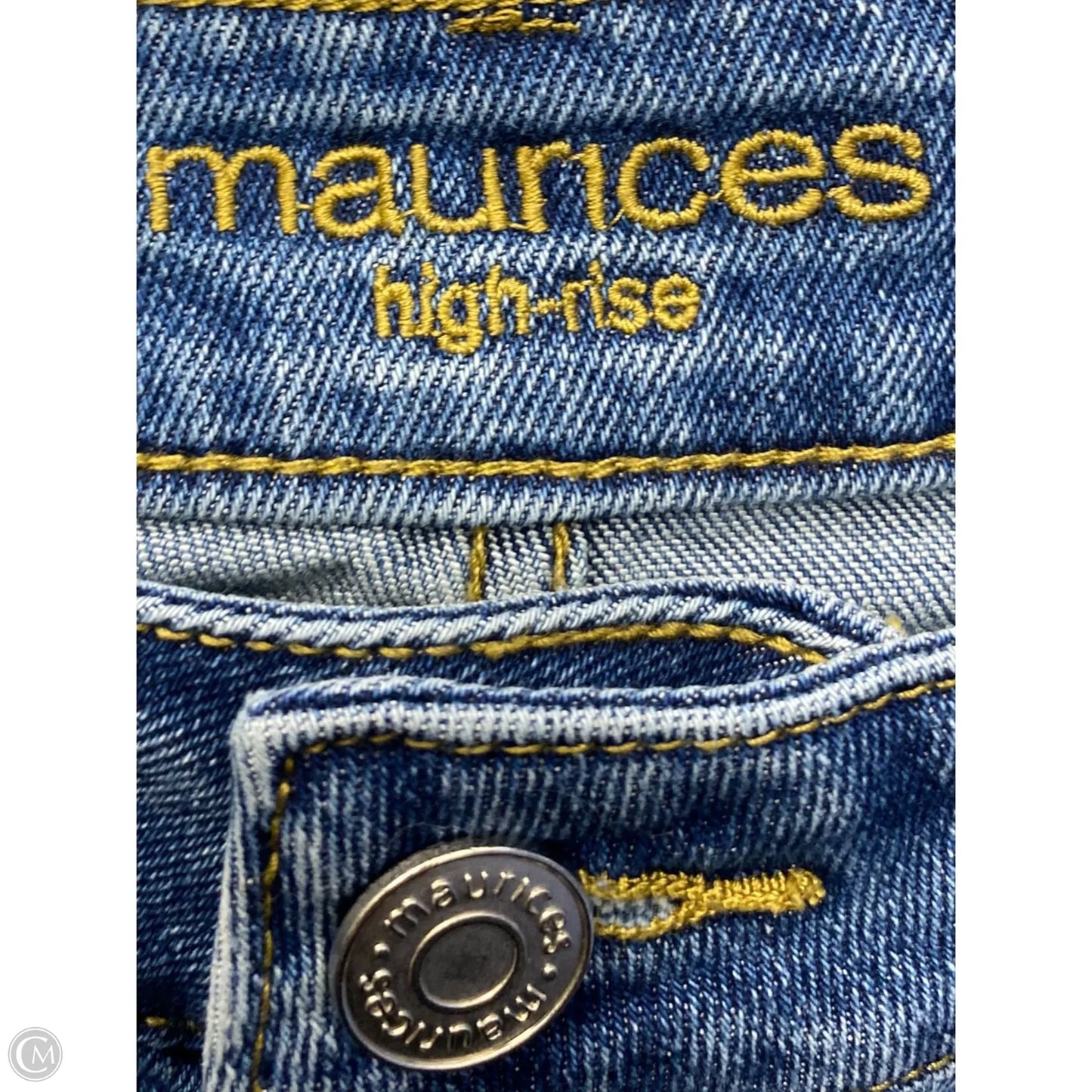 Jeans Straight By Maurices In Blue Denim, Size: 16
