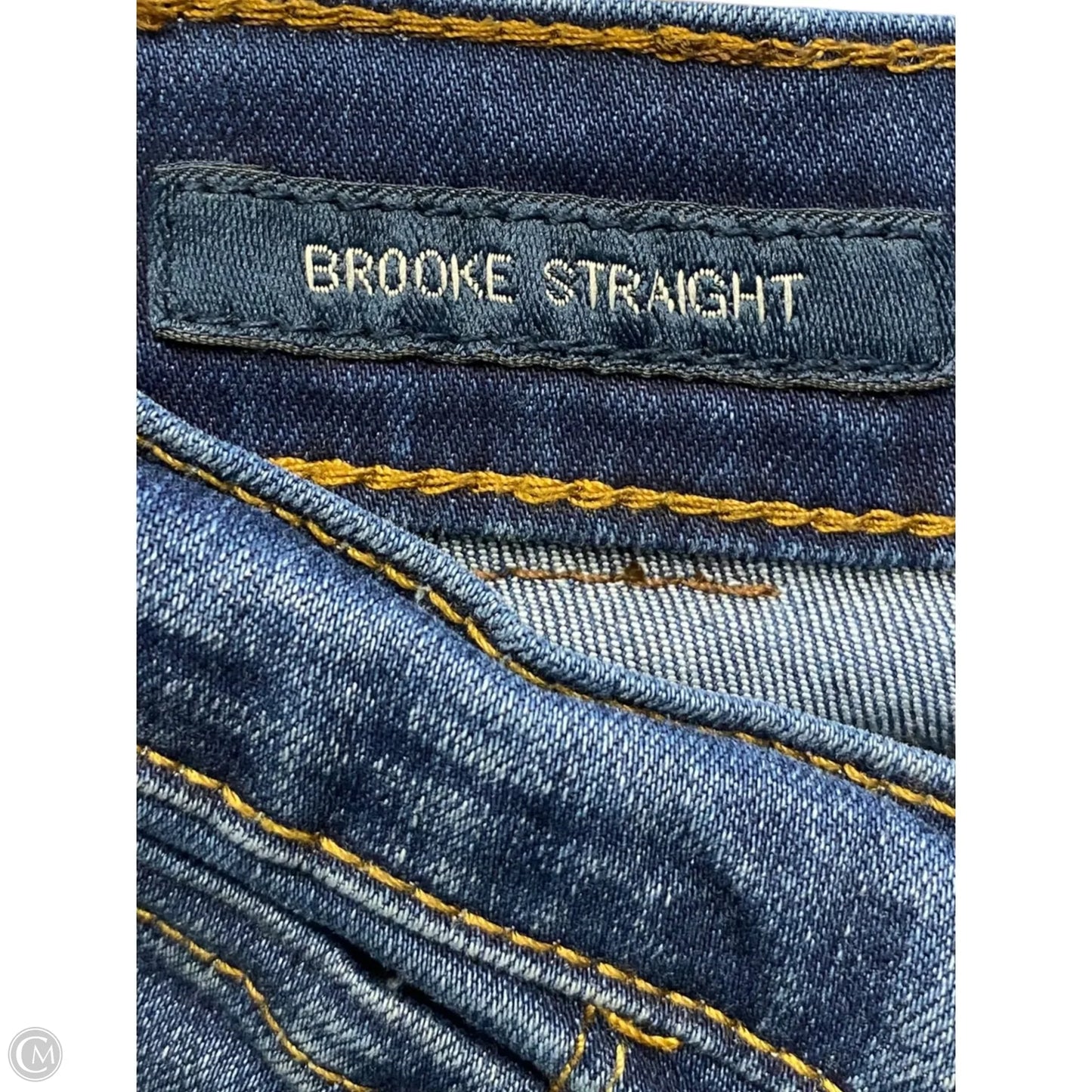 Jeans Straight By Lucky Brand In Blue Denim, Size: 12