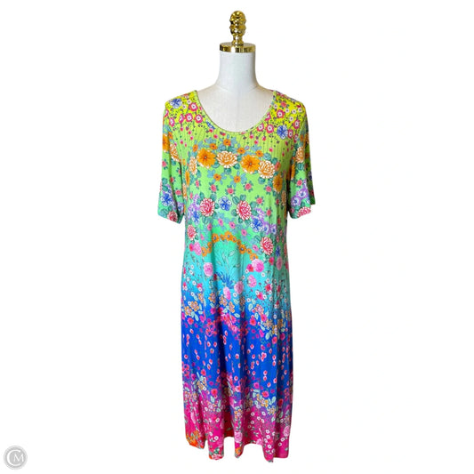 Dress Designer By Johnny Was In Multi-colored, Size: L