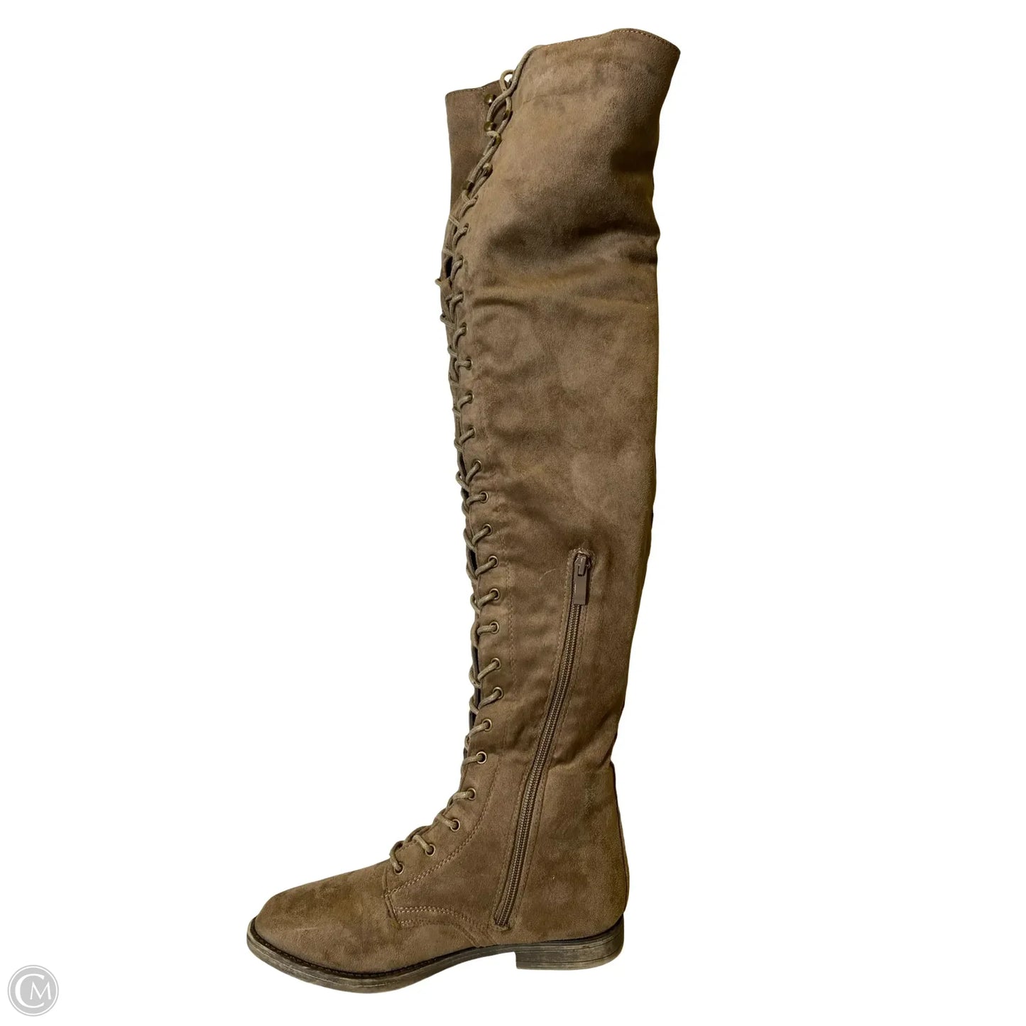 Boots Ankle Flats By Top Moda In Brown, Size: 7.5