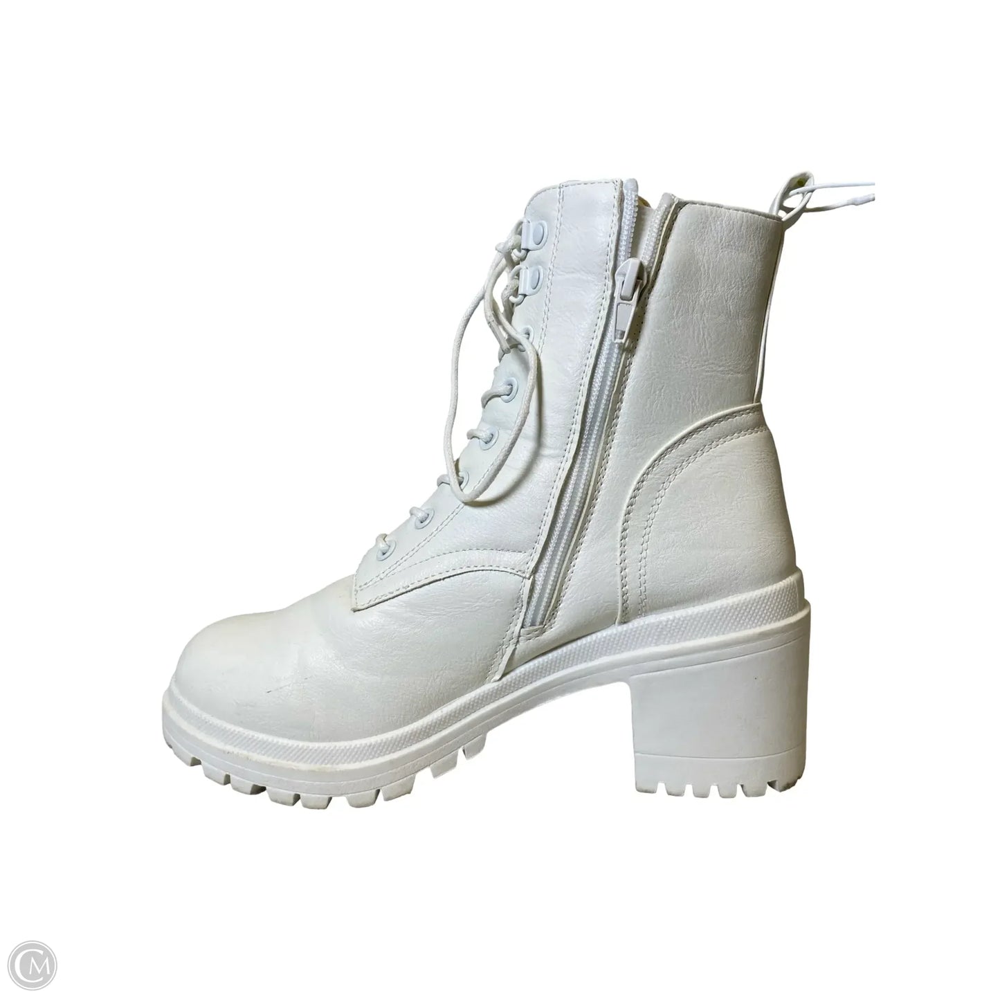Boots Ankle Heels By Mia In White, Size: 7