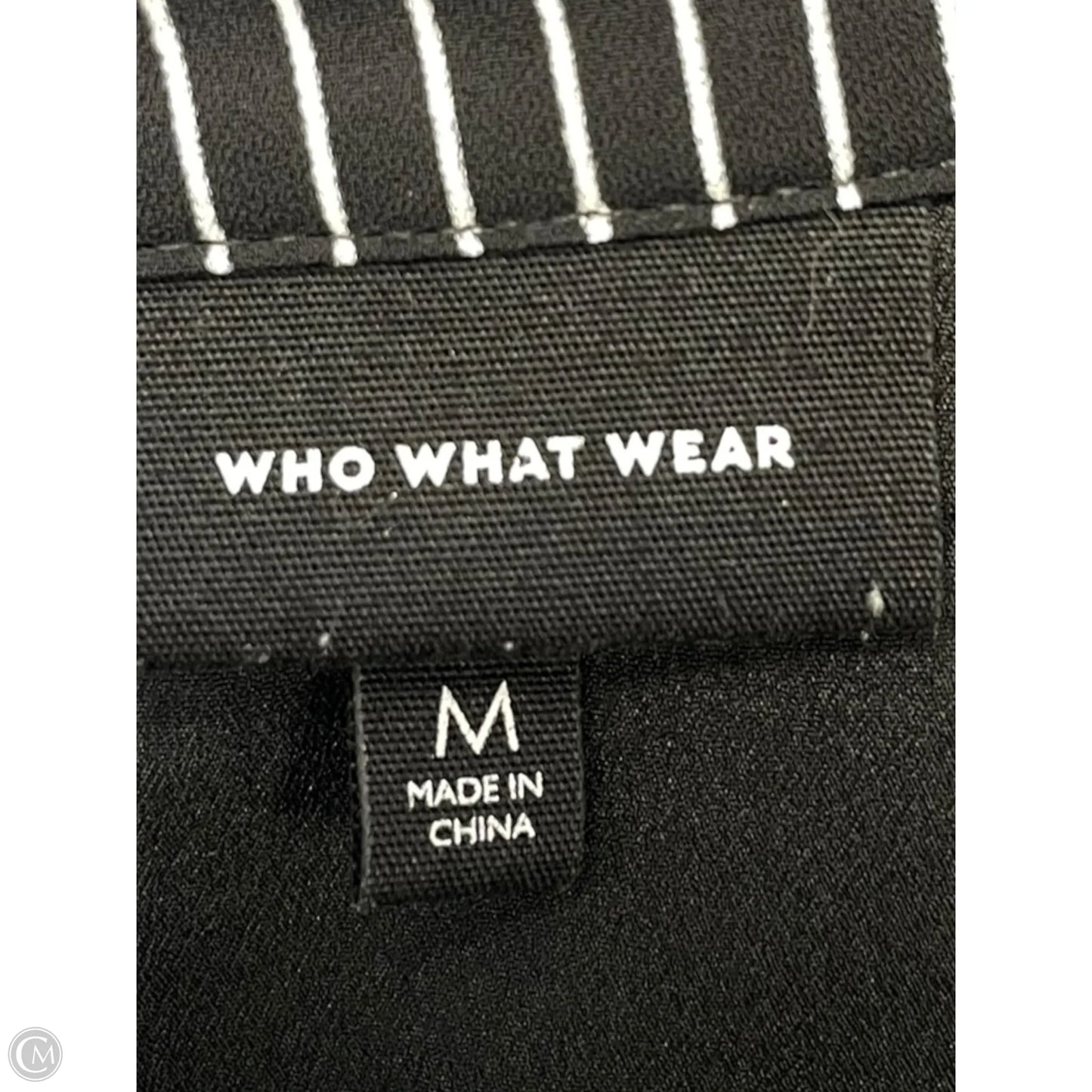 Dress Casual Midi By Who What Wear In Black & White, Size: M