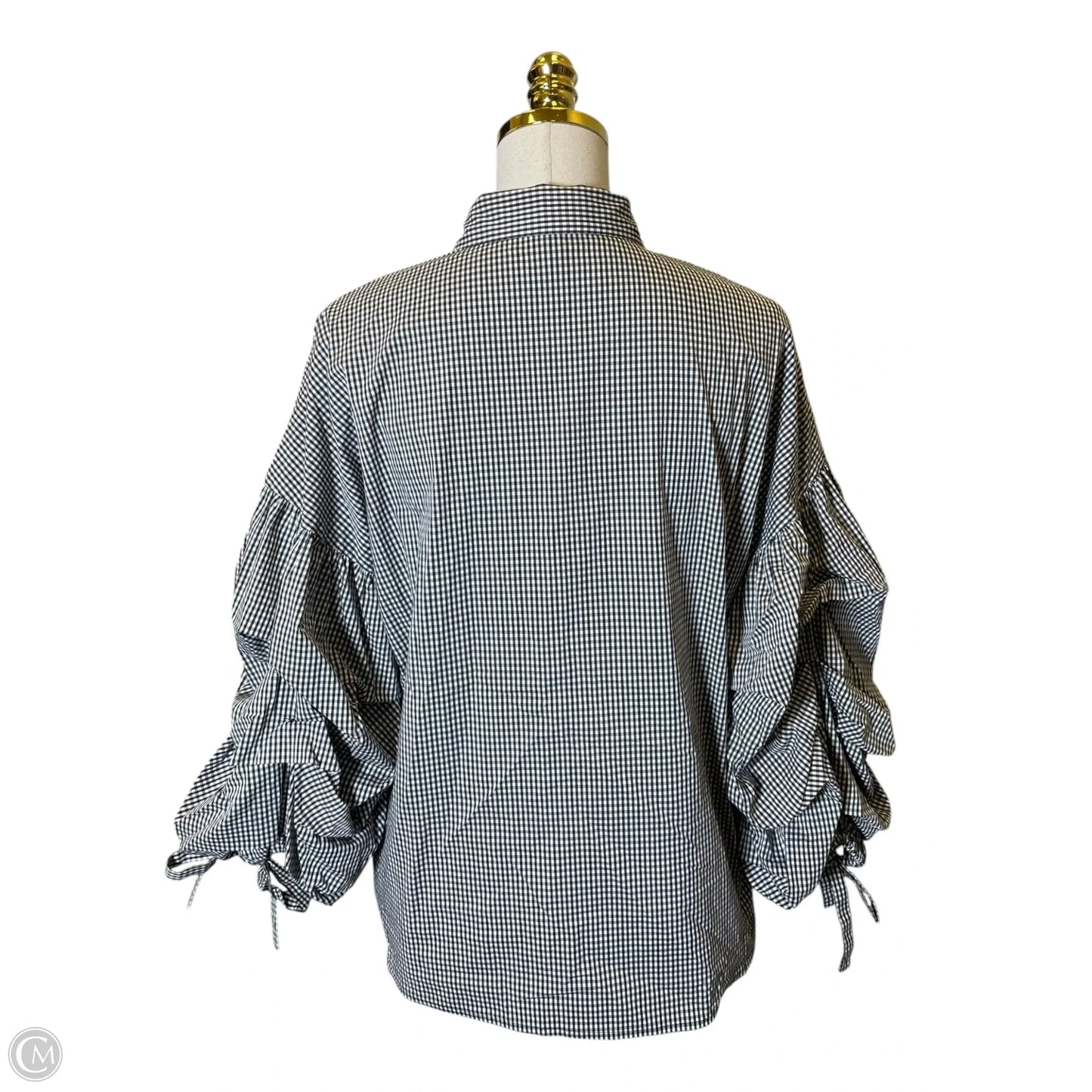 Top 3/4 Sleeve By Ana In Black & White, Size: L