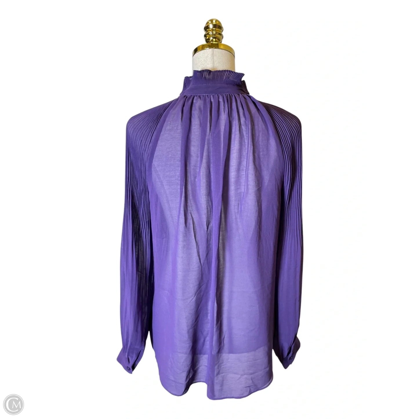 Top Long Sleeve By New York And Co In Purple, Size: L